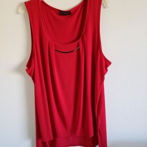 Red sleevless Top